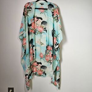 EUC AMERICAN EAGLE OUTFITTERS FLORAL COVER UP BEACH / SWIM ONE SIZE
